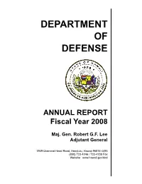 ANNUAL REPORT Fiscal Year 2008