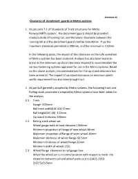 Clearance of Derailment Guards in Metro Systems 1. As Per Para 7.1 Of