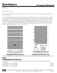 HP Storageworks X500 Data Vault Overview