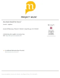 Inglehart How Much Should We Worry.Pdf