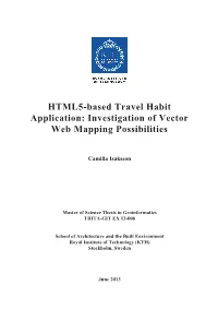 Investigation of Vector Web Mapping Possibilities