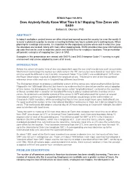 Mapping Time Zones with SAS® Barbara B
