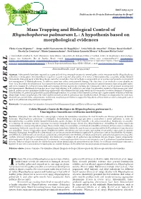 Mass Trapping and Biological Control of Rhynchophorus Palmarum L. A
