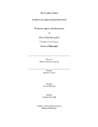 The Graduate School Certificate for Approving the Dissertation We