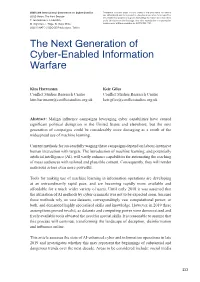 The Next Generation of Cyber-Enabled Information Warfare