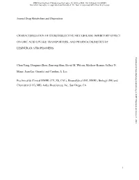 Characterization of Stereoselective Metabolism, Inhibitory Effect