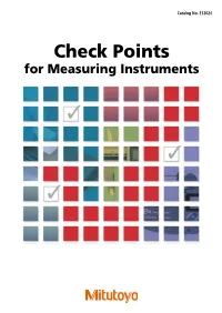 Check Points for Measuring Instruments