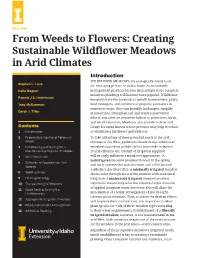 Creating Sustainable Wildflower Meadows in Arid Climates Introduction WILDFLOWER MEADOWS Are Ecologically Sound Tools Stephen L