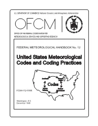 FEDERAL METEOROLOGICAL HANDBOOK No. 12