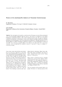 Notes on the Amphipacific Relations of Hawaiian Cladoniaceae