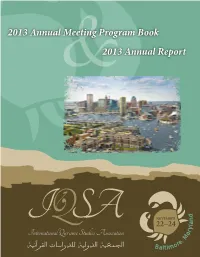 View the 2013 Annual Meeting PROGRAM BOOK