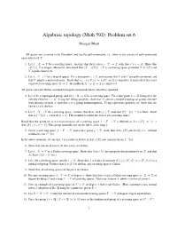 Algebraic Topology (Math 592): Problem Set 6