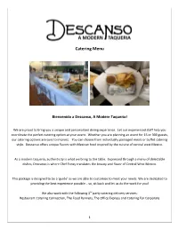 Catering Menu