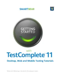 Getting Started with Testcomplete 11