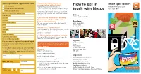 How to Get in Touch with Nexus