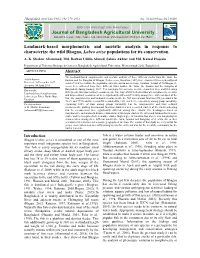 Landmark-Based Morphometric and Meristic Analysis in Response to Characterize the Wild Bhagna, Labeo Ariza Populations for Its Conservation