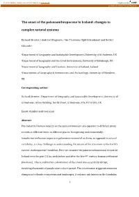 The Onset of the Palaeoanthropocene in Iceland: Changes to Complex
