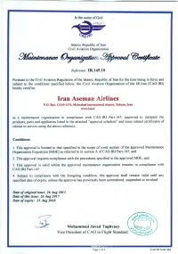 Iran Aseman Airlines P.O