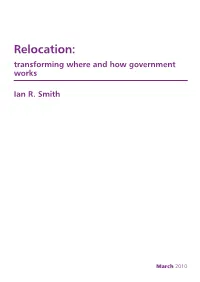 Relocation: Transforming Where and How Government Works