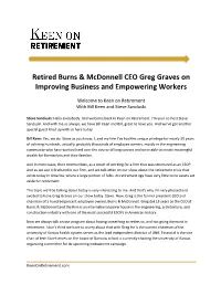 Retired Burns & Mcdonnell CEO Greg Graves on Improving Business And