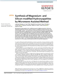 Synthesis of Magnesium- and Silicon-Modified Hydroxyapatites By