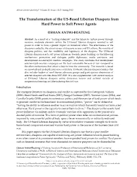 The Transformation of the US-Based Liberian Diaspora from Hard Power to Soft Power Agents