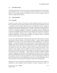 3.5 Air Quality and Noise the Following Section Sets Forth An