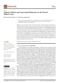 Organic Matter and Associated Minerals on the Dwarf Planet Ceres