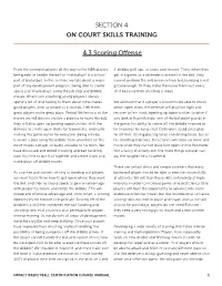 SECTION 4 on COURT SKILLS TRAINING 4.3 Scoring Offense