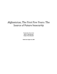The Source of Future Insecurity