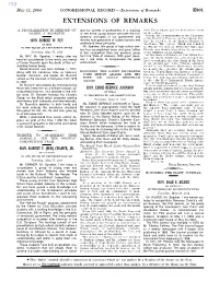 Extensions of Remarks E801 EXTENSIONS of REMARKS