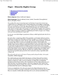 Niger - Minority Rights Group