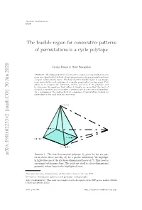 The Feasible Region for Consecutive Patterns of Permutations Is a Cycle Polytope