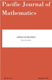 Linear Gcd Equations