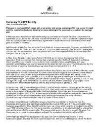 Summary of 2019 Activity