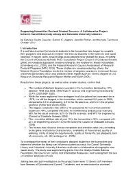Supporting Humanities Doctoral Student Success: a Collaborative