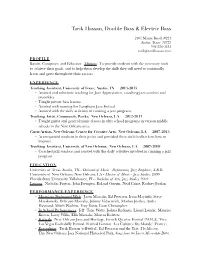 Tarik Hassan CV