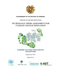 Technology Needs Assessment for Climate Change Mitigation