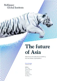 The Future of Asia Asian Flows and Networks Are Defining the Next Phase of Globalization