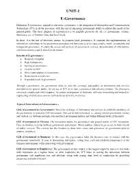 UNIT-1 E-Governance