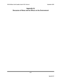 Appendix A1 Discussion of Noise and Its Effects on the Environment