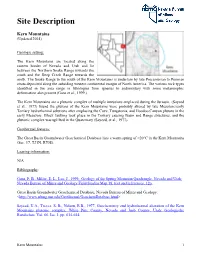 Kern Mountains (Updated 2014)