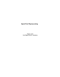 Spent Fuel Reprocessing