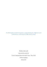 The Philosophical Satire of Apuleius' Cupid and Psyche: Alignment and Contradiction in Allusions to Plato and Lucretius