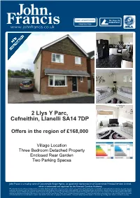 2 Llys Y Parc, Cefneithin, Llanelli SA14 7DP