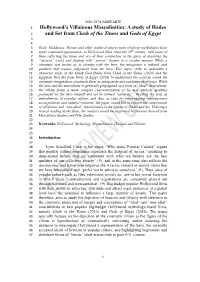 Hollywood's Villainous Masculinities: a Study of Hades and Set From