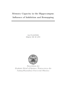 Memory Capacity in the Hippocampus: Influence of Inhibition And