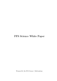 PFS Science White Paper