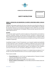 Safety Instruction on Resumption Of