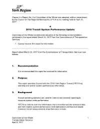 2016 Transit System Performance Update